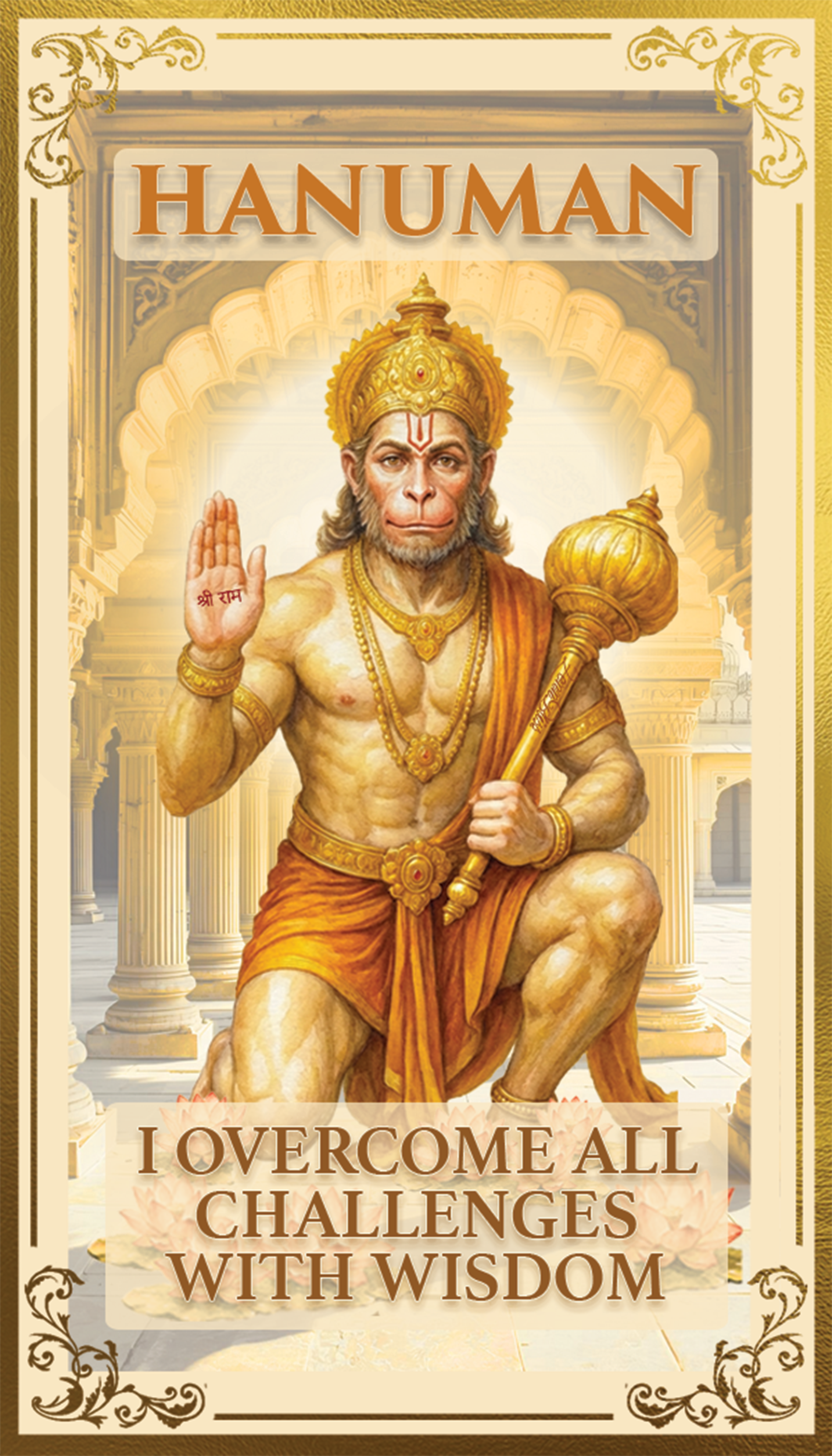 Hindu Prayer Affirmation inspiration. Cards Set - 60 Unique Designs