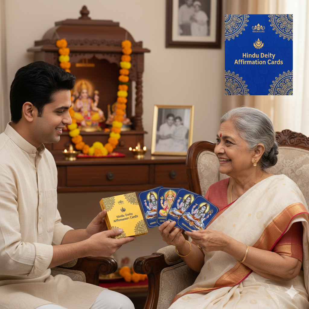 Hindu Prayer Affirmation inspiration. Cards Set - 60 Unique Designs