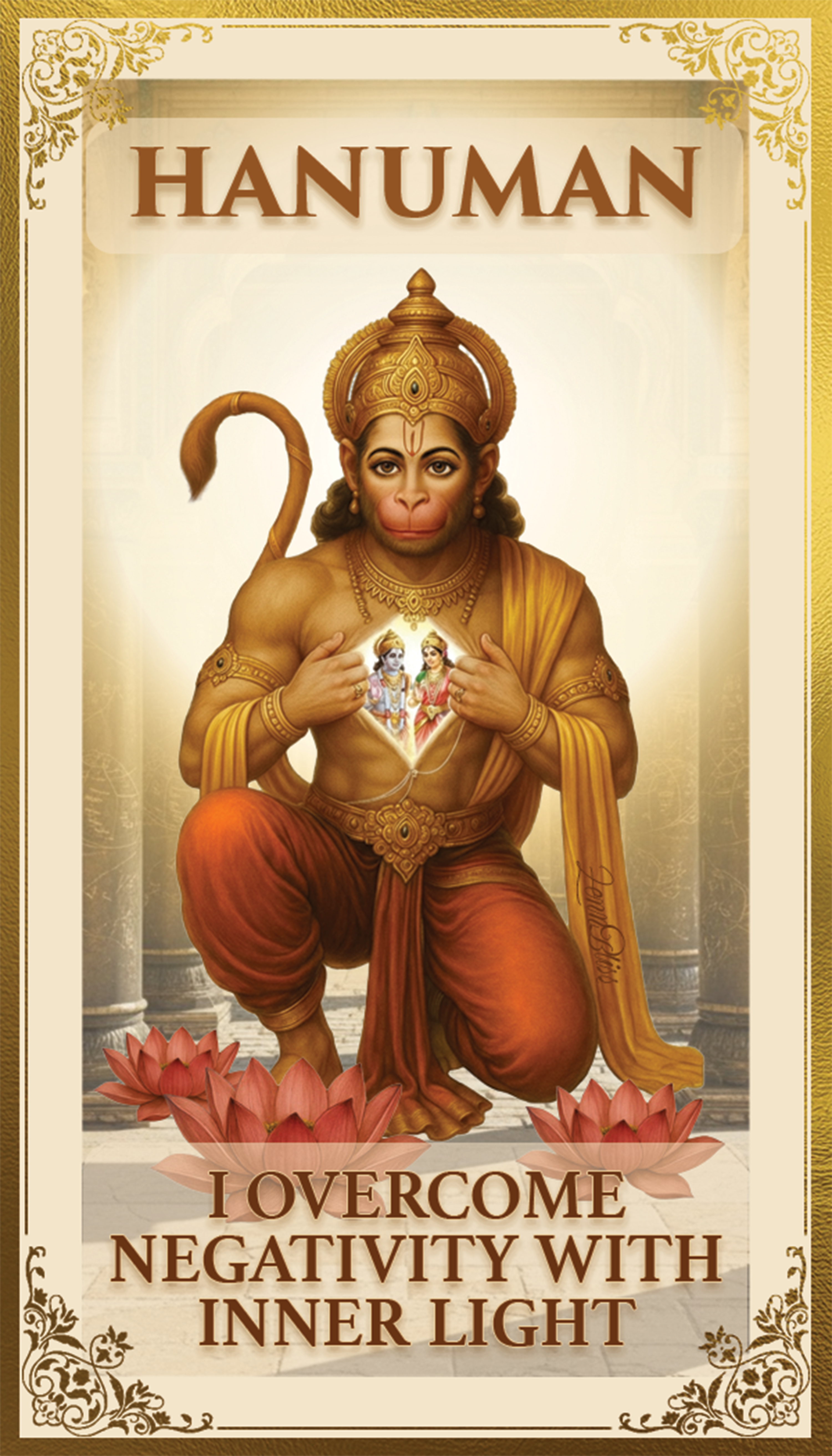 Hindu Prayer Affirmation inspiration. Cards Set - 60 Unique Designs