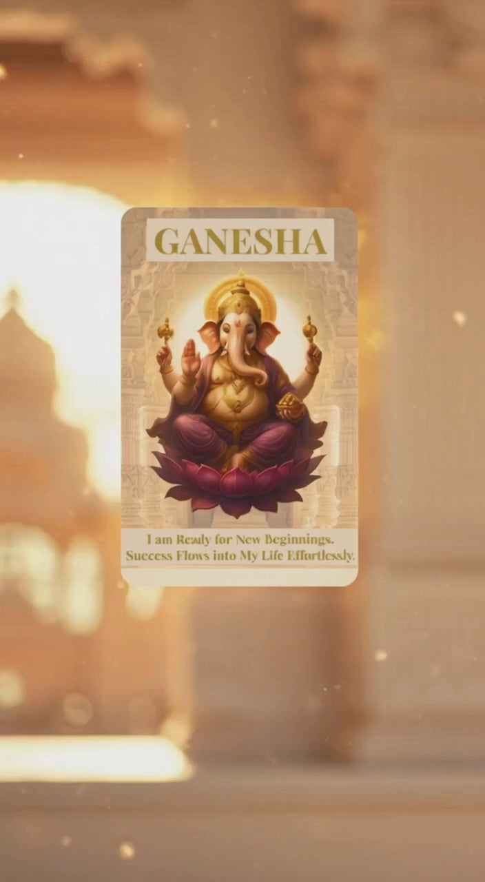 Hindu Prayer Cards — 70 Affirmation & Meditation Cards with Sanskrit Mantras | 9 Deities | Premium Gift Set